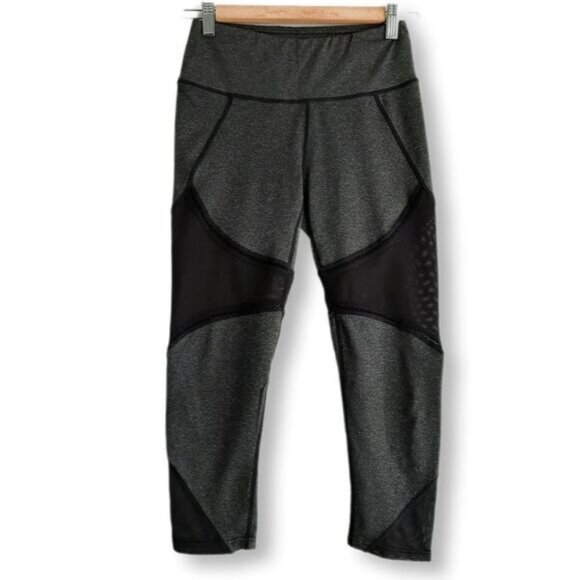BCBG MAXAZRIA Athletic Capri Leggings Mesh Insert Panels Sz S - Picture 1 of 9